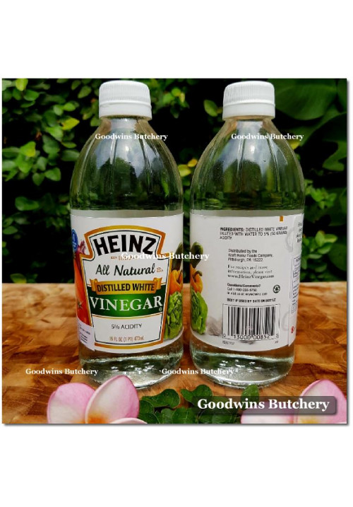 Vinegar cuka DISTILLED WHITE VINEGAR Heinz USA 16fl.oz 473ml